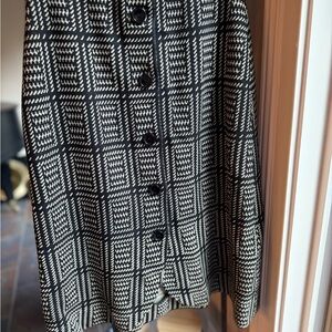 Vintage Black and White Plaid Skirt